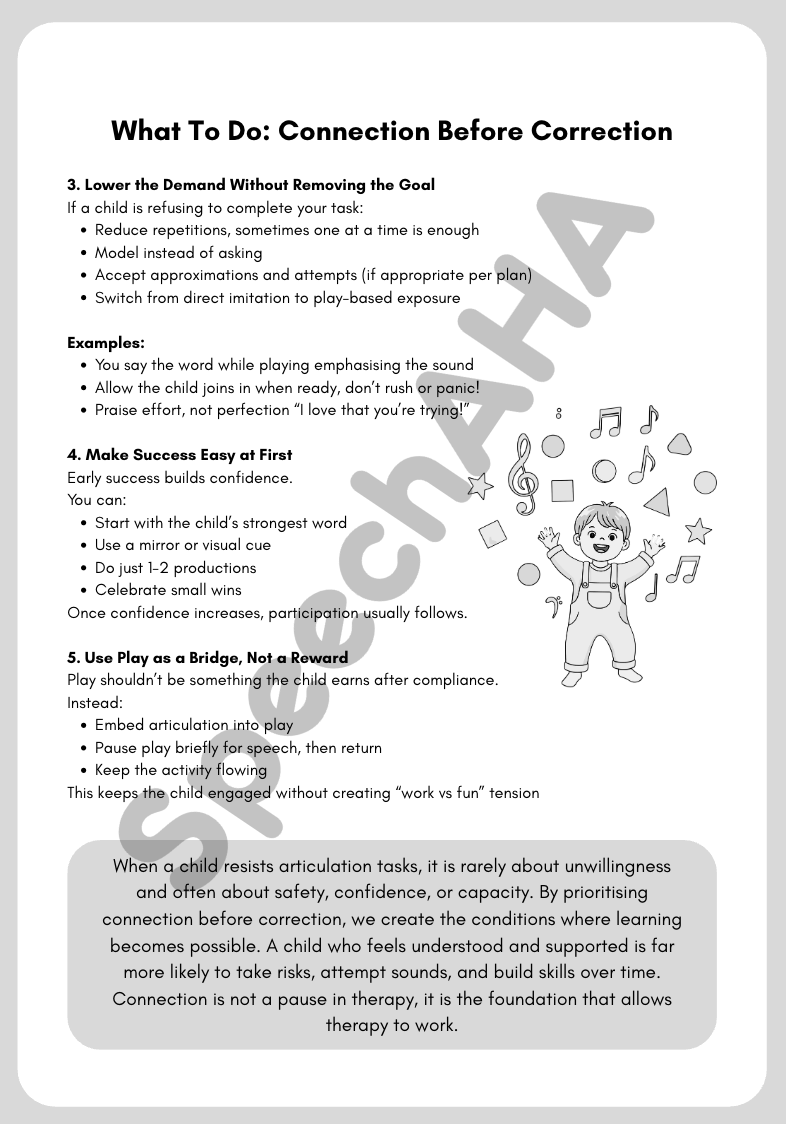 Speech Sound Therapy: What to Do When a Child Refuses