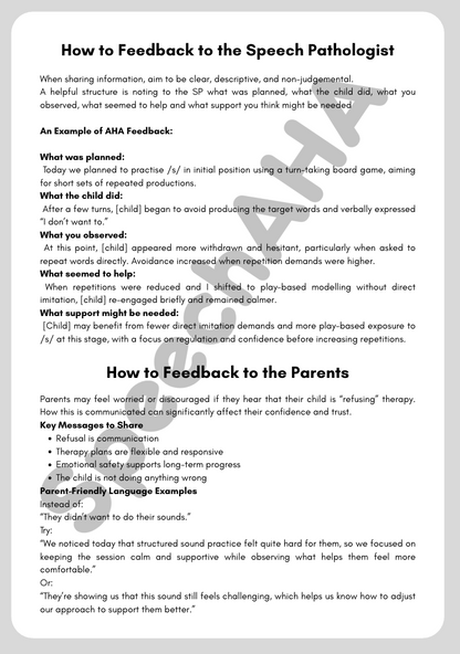 Speech Sound Therapy: What to Do When a Child Refuses